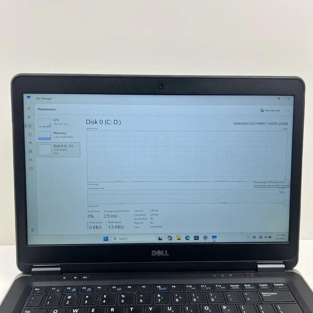 Dell Latitude E7440 Laptop i5-4310U 2.0GHz 8GB RAM 256GB SSD W11 Pro w/ Charger
